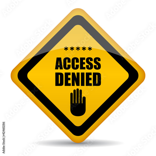 Vector: Access denied vector sign Access denied vector sign