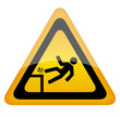Vector fall danger sign