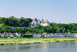 riverside town Amboise on bank of Loire, France