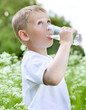 Child drinking pure water