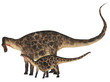 Illustration: Adult and Young Dicraeosaurus Adult and Young Dicraeosaurus