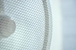 Motion Blurred Running Axle Fan Closeup In Blue