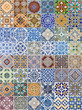 Set of 48 ceramic tiles patterns