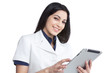 Foto: Young Woman Using Digital Tablet Young Woman Using Digital Tablet
