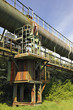 Overhead old industrial pipeline at Wehrden