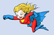 Vector: Super girl flying Super girl flying
