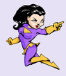 Vektor: Super girl flying Super girl flying