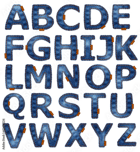 Illustration: Denim alphabet Denim alphabet