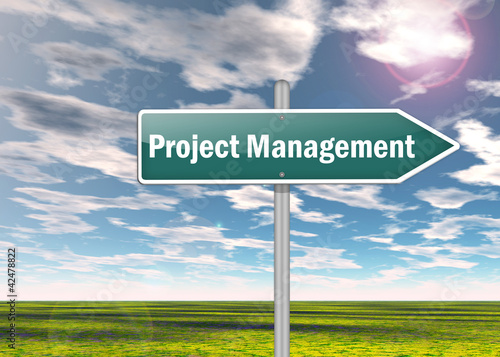 Illustrazione: Signpost "Project Management" Signpost "Project Management"