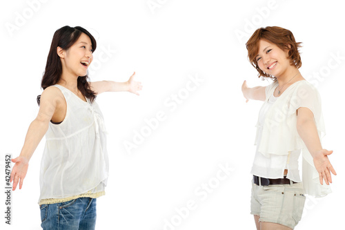 Foto: Beautiful young women. Portrait of asian. Beautiful young women. Portrait of asian.