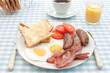 Cooked english breakfast