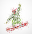 Abstract snowboarder
