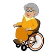Illustration: Oma im Rollstuhl Oma im Rollstuhl
