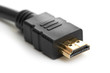 A close shot of HDMI cable isolated on a white background