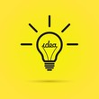 Effective thinking concept – bulb icon with innovation idea.
