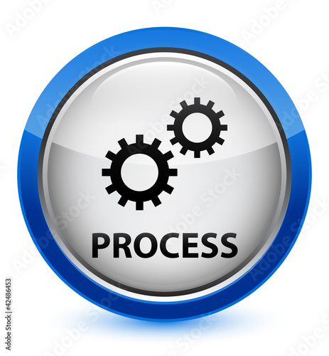 Vector: Process blue button Process blue button