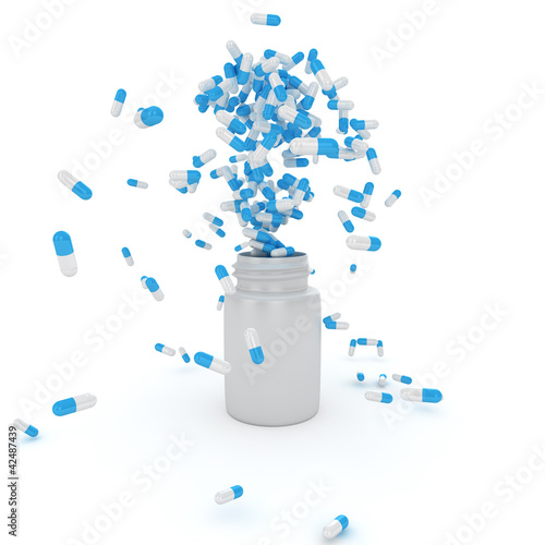 Illustration: Explosion of pills Explosion of pills
