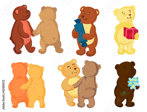 Vector: Bears in love Bears in love