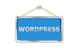 Cartel azul wordpress