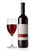 Photo: Bottle of red and wineglass Bottle of red and wineglass