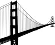 Silhouette of golden gate bridge