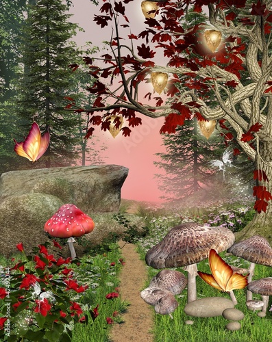 Illustration: Enchanted nature series - pathway Enchanted nature series - pathway