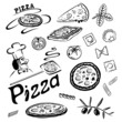 Vektor: Pizza, Nudeln, Spaghetti, pasta, vector, Italien, Set Pizza, Nudeln, Spaghetti, pasta, vector, Italien, Set