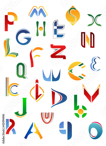 Vector: Alphabet symbols from A to Z Alphabet symbols from A to Z