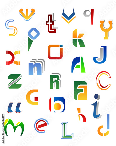 Vektor: Full alphabet symbols Full alphabet symbols