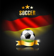 Vector: Soccer ball with flag of germany background Soccer ball with flag of germany background
