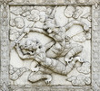 old Stucco inside building of Phananchoeng temple, Ayutthaya