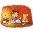 bambino che studia