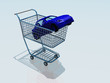 Car in a shopping cart