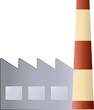 Illustration: vector image of industrial building vector image of industrial building