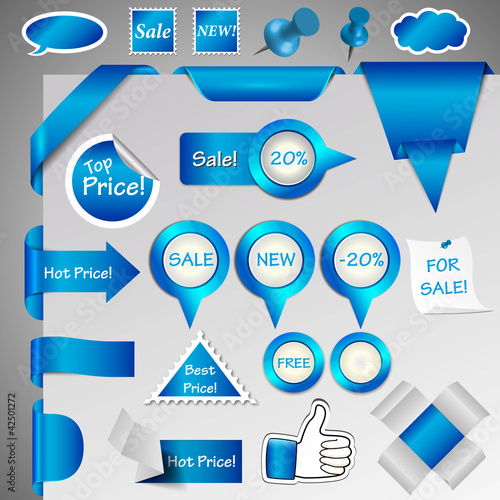 Vector: web shop symbol set, blue, hugh collection web shop symbol set, blue, hugh collection
