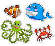 Vector: cartoon sea creatures cartoon sea creatures