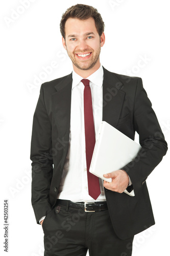 Foto: junger business Mann mit Laptop junger business Mann mit Laptop