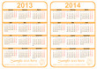 Vektor: Calendar 20113 - 2014 Calendar 20113 - 2014