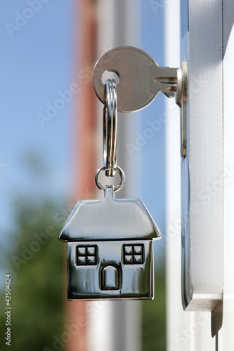 Photo: House key in the door House key in the door
