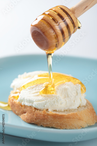 Photo: Kaymak on a bread Kaymak on a bread