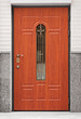 Photo: Brown front door - entrance to the building Brown front door - entrance to the building