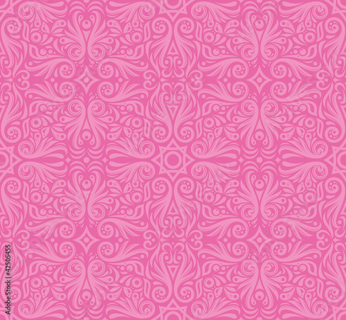 Vector: Seamless Damask wallpaper Seamless Damask wallpaper