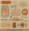 Vektor: Vector vintage emblems, elements and labels Vector vintage emblems, elements and labels