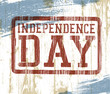 Independence day stamp on wooden background. Vector illustration