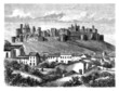 Medieval City - Carcassonne - view 19th century