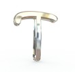 3d metal alphabet isolated.