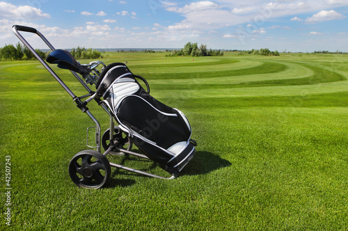 Photo: Golf balls green grass background Golf balls green grass background