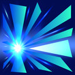 canvas print picture Abstract glowing blue background
