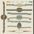 Retro vintage style website headers and navigation elements