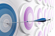 Illustration: targets and arrow, zielscheibe und ziel, cible et flèche targets and arrow, zielscheibe und ziel, cible et flèche